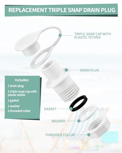 Cooler Drain Plug Replacement Kit for Igloo 25-70 Qt Coolers