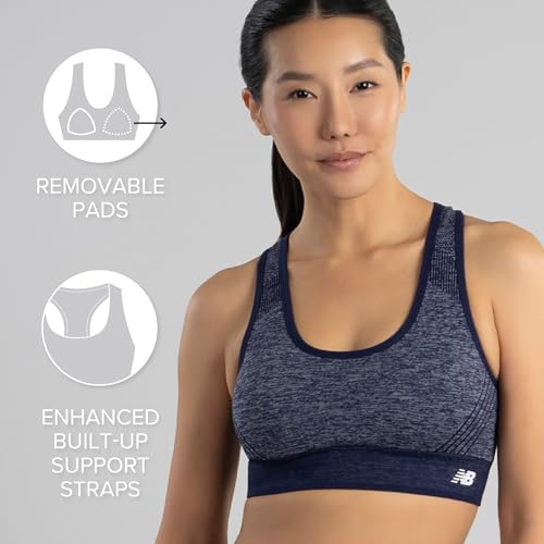 New Balance Women's Seamless Sports Bra - Large, Light Purple