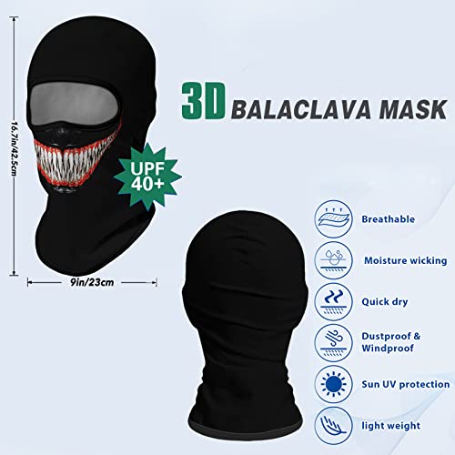 Obacle Balaclava Face Mask for Men Women Cycling Ski Hunting with Red Lip Smile - One Size