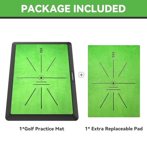 Golf Hitting Mat with Swing Path Feedback - Portable Practice Mat