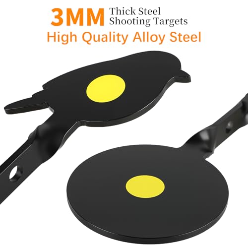 2-Pack Auto Reset Steel Spinner Targets for Shooting - Bird