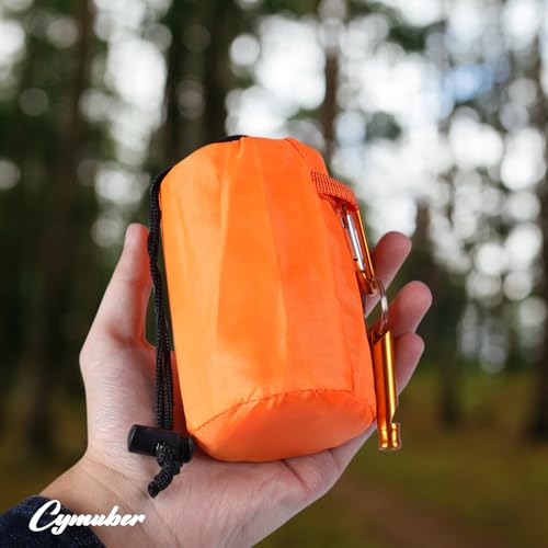 Cymuber Survival Orange 2-Pack Emergency Sleeping Bags Waterproof Thermal Bivy Sacks