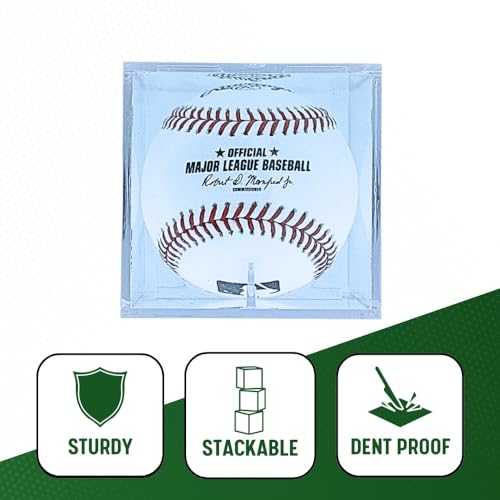 Acrylic Baseball Display Case - Clear Cube Storage for 1 Cube