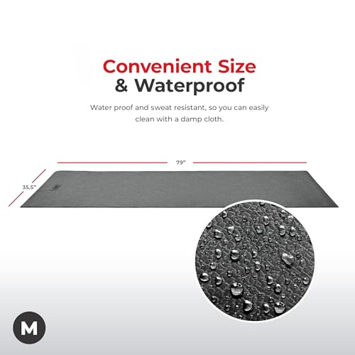 Home Gym Equipment Mat - Medium 79” Non-Slip Floor Protection