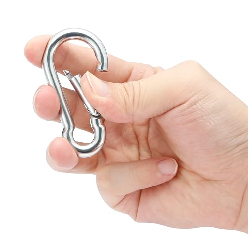Heavy Duty 316 Stainless Steel Carabiner Clips - Set of 5, 2.36 Inch
