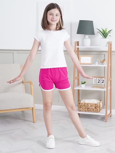 Girls Quick Dry Dolphin Shorts - 5 Pack Athletic Gym Wear