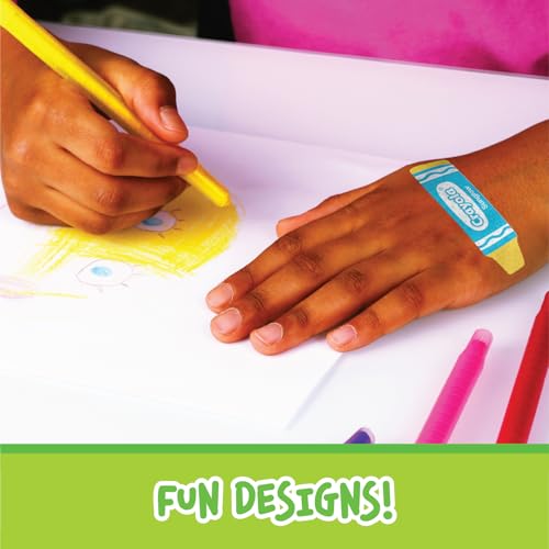 Crayola Shaped Neon Kids Adhesive Bandages, 100 Count