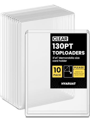 10 Pack 3x4 Top Loaders - 130PT Thick Card Holders