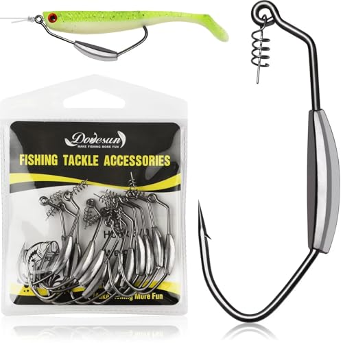 Dovesun 12PCS/44PCS Weighted Swimbait Hooks Fishing Saltwater