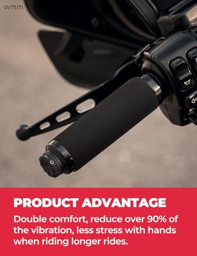 Anti-Vibration Foam Handlebar Grips - Universal Slip-On Motorcycle Covers