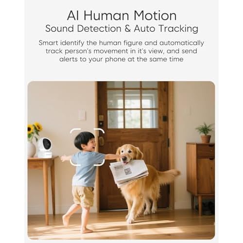 VSTARCAM 5G Security Camera Indoor, 4MP 2.5K Pet Camera with Speaker for Dog/Cat, Baby Monitor with Phone App, Dual-Band WiFi, Auto Tracking, IR Night Vision, 2-Way Talk, Cloud & SD Card Storage