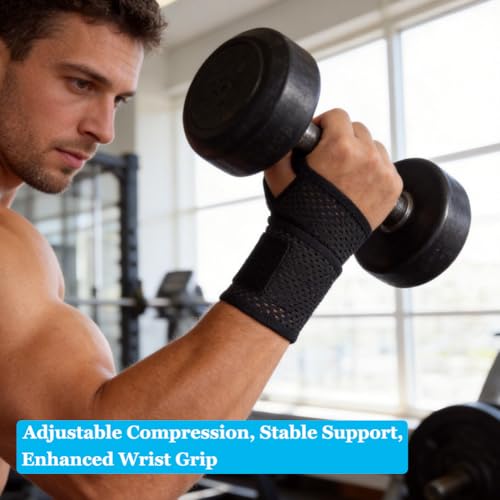 Breathable Mesh Wrist Brace for Pain Relief & Support - Adjustable - Style 1