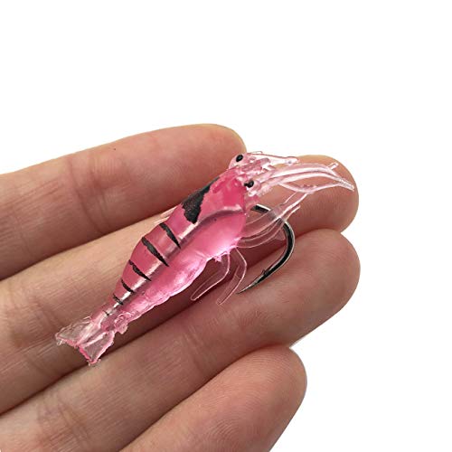 Micro Shrimp Lures - Scented Fishing Bait for Trout & Bass - 20 Pack
