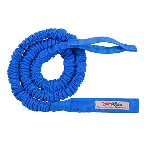 TowWhee Winter/All-Season Bike Tow Strap Ez Tab Blue – 54in to 144in Tow Rope