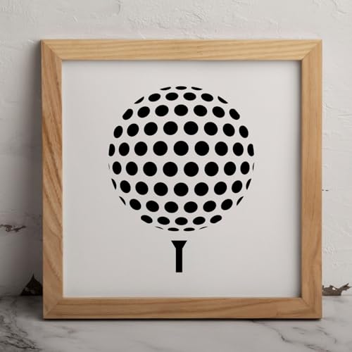 MAGJUCHE Golf Ball Stencil 12 Inches, Reusable Sport Stencil for Painting DIY Crafts Decor