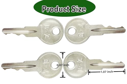 Golf Cart Ignition Key Set for Gas & Electric Models - 4 Pack