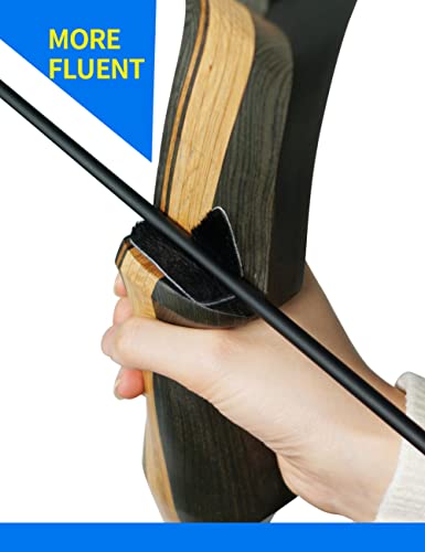 Arrow Rest & Bowstring Silencer for Recurve Bow - Black, 4 Pairs
