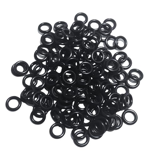 Wacky Rig O-Rings - 125 Black Silicone Rings for Fishing
