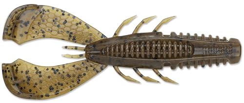 Soft Plastic Crawfish Bait - Green Pumpkin / 3.5" Craw Action for Bass