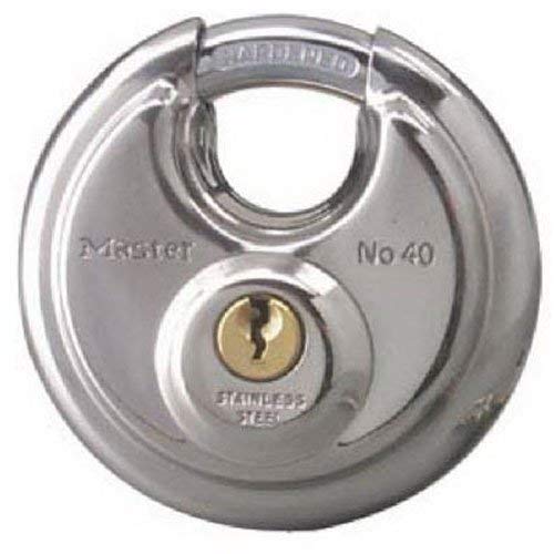 Master Lock 40T Stainless Steel Discus Padlock, 2 Pack