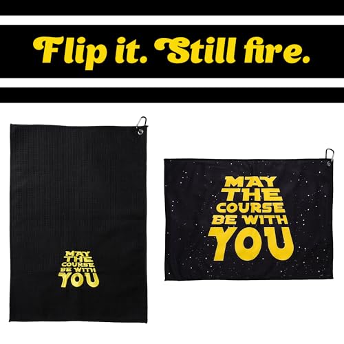 Funny Double-Sided Golf Towel – Waffle Microfiber Accessory
