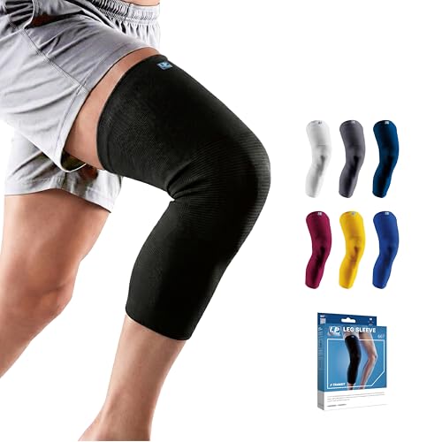 LP 667 Full Length Compression Leg Sleeve for Men & Women - Large Black