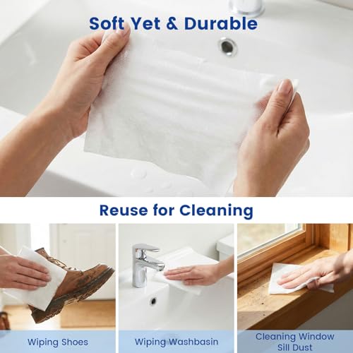 Compressed Towels - 100 PCS Disposable Face Towels - White