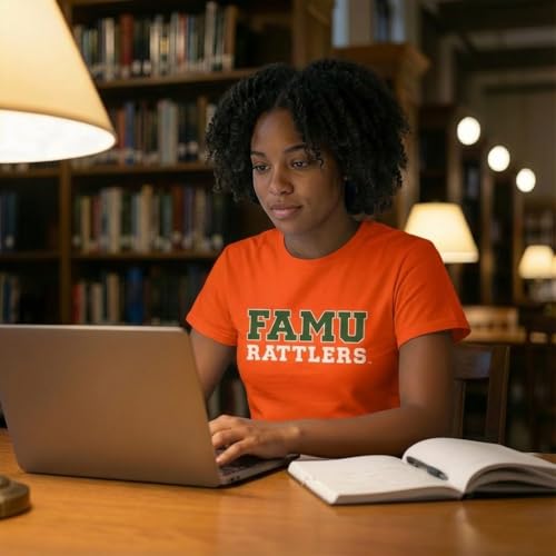Florida A&M Rattlers Team Logo Tee - Unisex Orange Medium Shirt