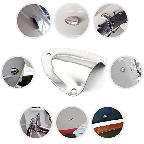 Stainless Steel Clamshell Vent Cover for Cables - 2 Pack