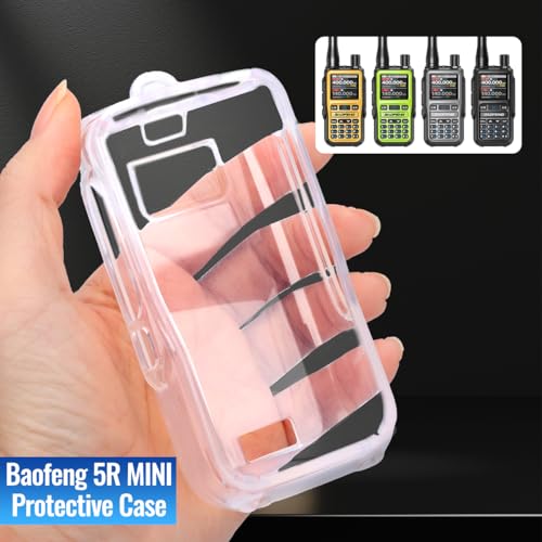 Clear Silicone Protective Case for UV-5R MINI & UV-5G MINI Walkie Talkies - Black