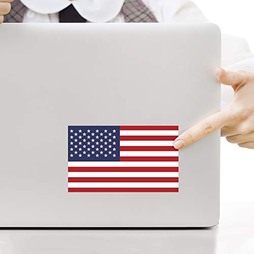 Premium Quality US Flag Decal Sticker - 2-Pack, 5" x 3"