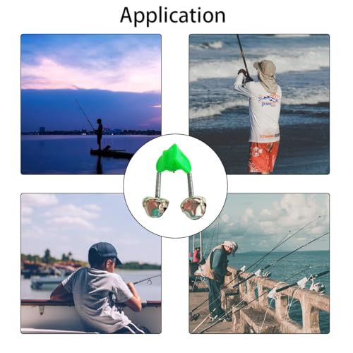 10-Pack Fishing Rod Alarm Bells - Clip-On Double Bell Bite Alert