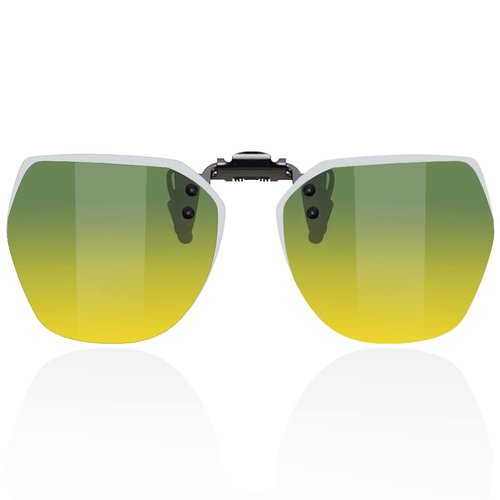 UpaClaire Day & Night Night Driving Glasses and Sunglasses Clip-On, Polarized Glare Reduce, High Definition Vision
