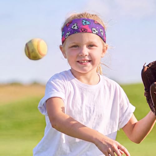 Soccer Headbands for Kids - 3 Pack in Pink, Yellow & Purple