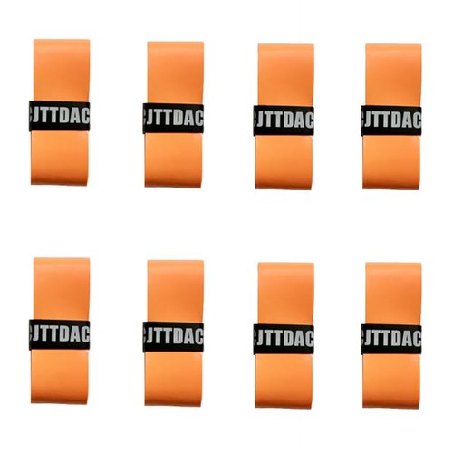 CJTTDACE Tennis Racket Grip Tape,8PCS Non-Slip Tennis Overgrip, Absorbs Sweat Tennis Grip, Racket Handle Wrap for Badminton,Fishing, Bicycle, Pickleball, Orange