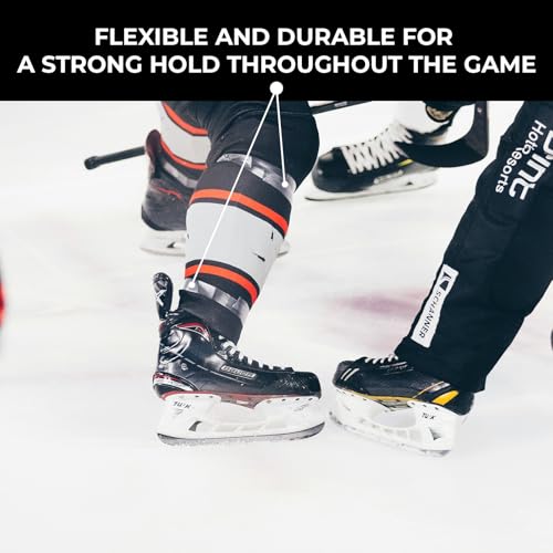 Rezztek 3-Pack Clear Hockey Sock & Shin Pad Tape 1" x 27 yd - Easy Tear, Strong Adhesive