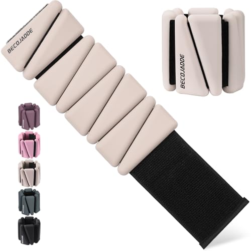 Adjustable Ankle Weights Set - 4 lb Pair (2 lb Each) for Workout, Yoga, Pilates