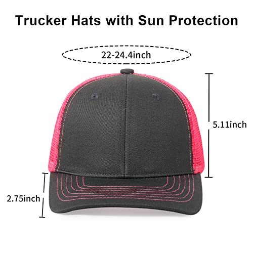 Kozinu 3 Pack Unisex Trucker Hats Mesh Snapback - Blank Hats for Men & Women