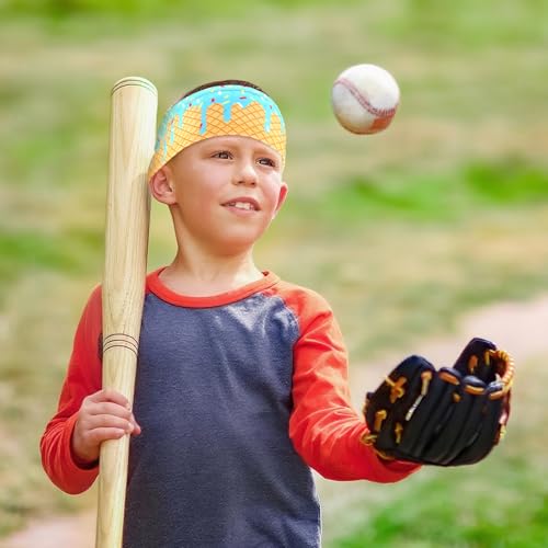 Suncalla 12 Pcs Ice Cream Youth Baseball Headbands - Team Gift & Sports Accessory