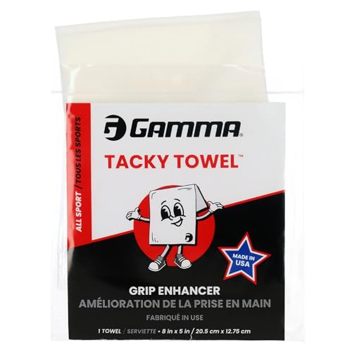 Gamma Tacky Towel - Non-Toxic Grip Enhancer for Tennis, Pickleball, Golf, Baseball - New Tacky Towel