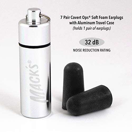 High NRR Soft Foam Shooting Ear Plugs - 7 Pair with Case