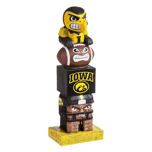 Iowa Hawkeyes Tiki Team Totem Garden Statue - 16" Tall