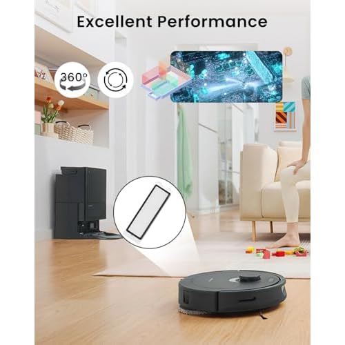 4Pack Filter Replacement Parts Compatible with Roborock QRevo Robot Vacuum Cleaners, High-Efficiency Filters Replacement Parts