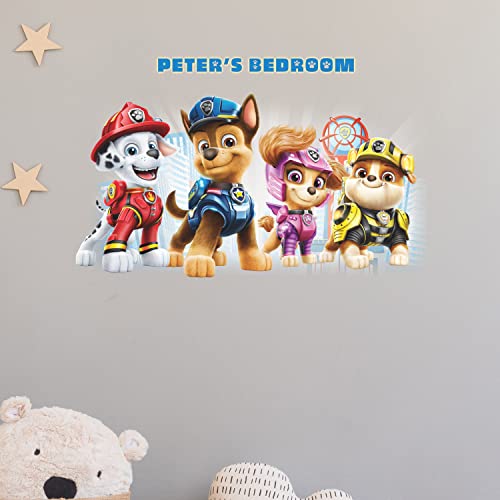 RoomMates Paw Patrol Peel and Stick Giant Wall Decals with Alphabet - 18 x 226.32 inches, Repositionable Kids Room Decor