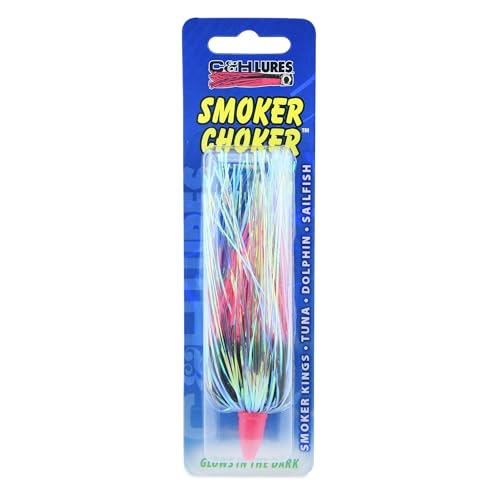 Smoker Choker Fishing Lures - Luminescent Glowing Head, 4in - Black/Pink/Pearl