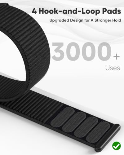 Nylon Replacement Bands for Fitbit Versa 4/3 & Sense - Black
