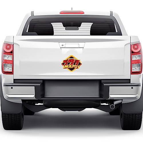 Triple 777 Jackpot Sticker | Casino Slot Machine Gambling Decal for Home Decor, Wall, Window, Car (5" x 4")