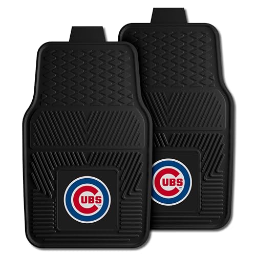 Chicago Cubs Vinyl Car Mats - Heavy Duty, 17x27, Set of 2 - Front