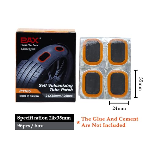 PAX 96 pcs 24x35mm Oval Bicycle Tire Repair Patches Kit for MTB, Motorcycle & ATV