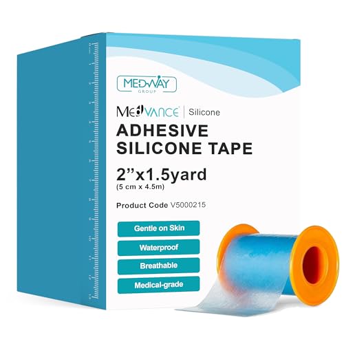 MedVance Silicone Adhesive Medical Tape, Scar Sheet, 2" x1.5' (1 Pack)